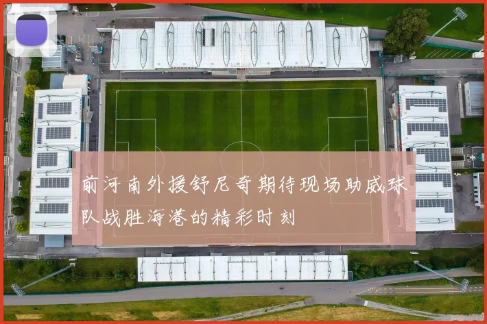 前河南外援舒尼奇期待现场助威球队战胜海港的精彩时刻
